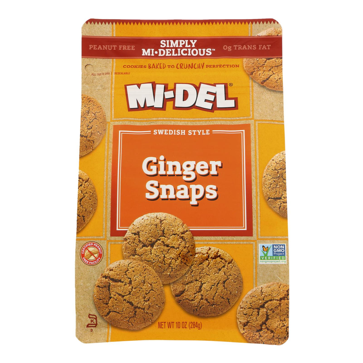 Midel Cookies - Ginger Snaps - Case Of 8 - 10 Oz