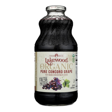 Lakewood Organic Concord Grape Juice, 32oz, 6-Pack