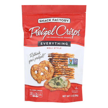 Everything Pretzel Crisps - Case of 12, 7.2 Oz