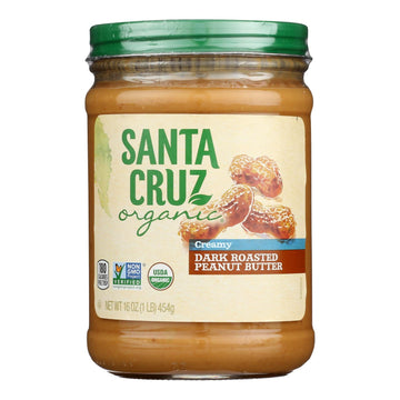 Santa Cruz Organic Dark Roast Creamy PB, 12-Pack, 16 OZ