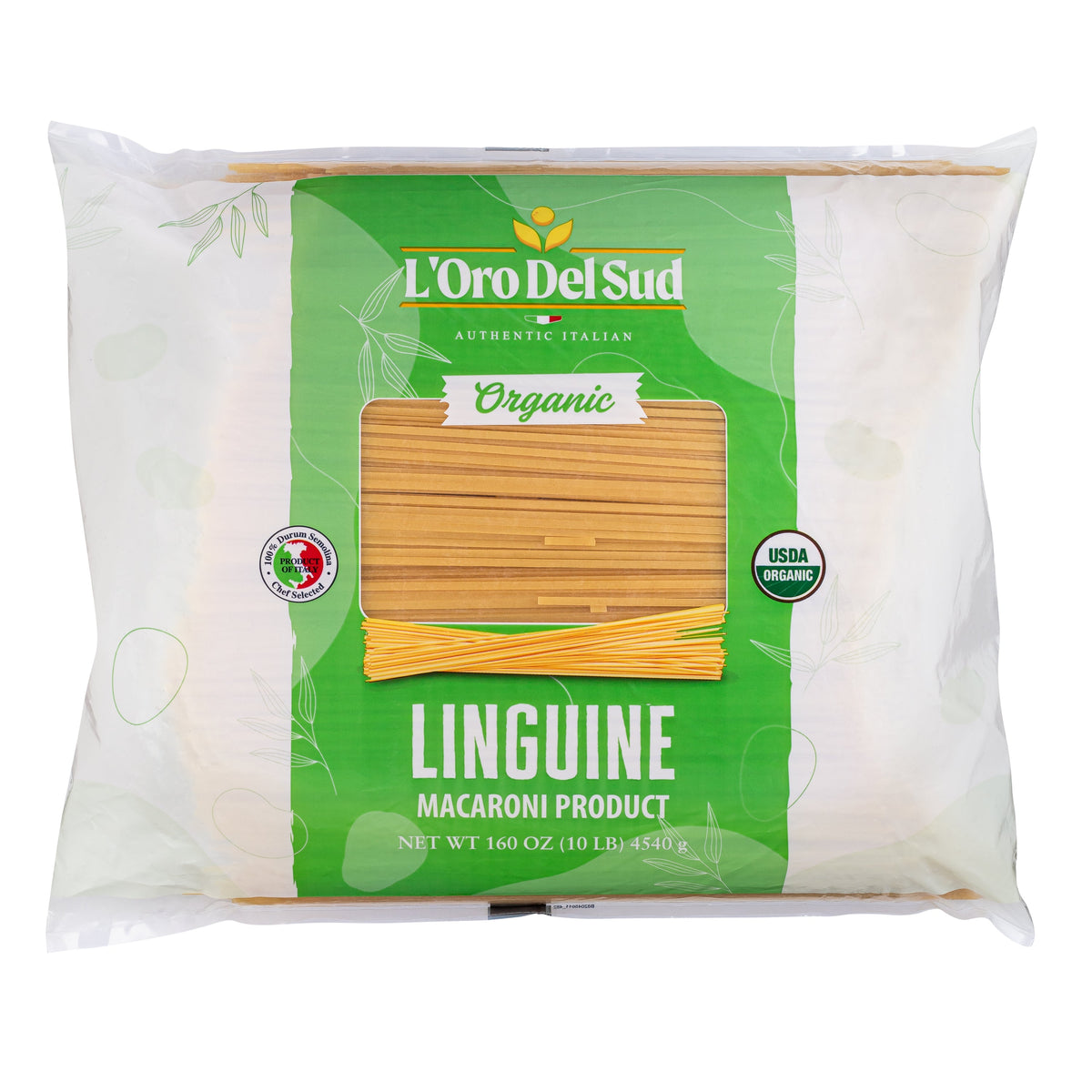 L'Oro Del Sud, Organic Linguine Pasta, 2 Pack x 10 lb