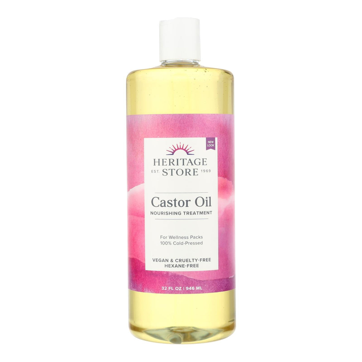 Heritage Products Castor Oil Hexane Free - 32 Fl Oz