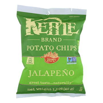 Kettle Jalapeno Chips - Hot - 1.5 Oz - Case of 24