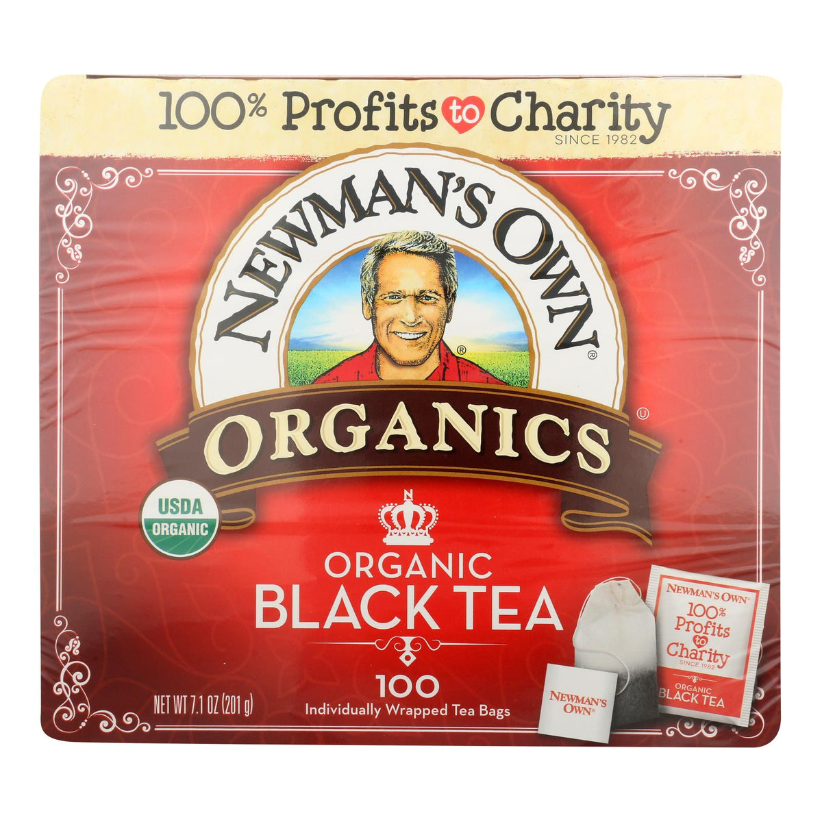 Newman's Own Organic Black Tea - 5 Pack, 100 Bags