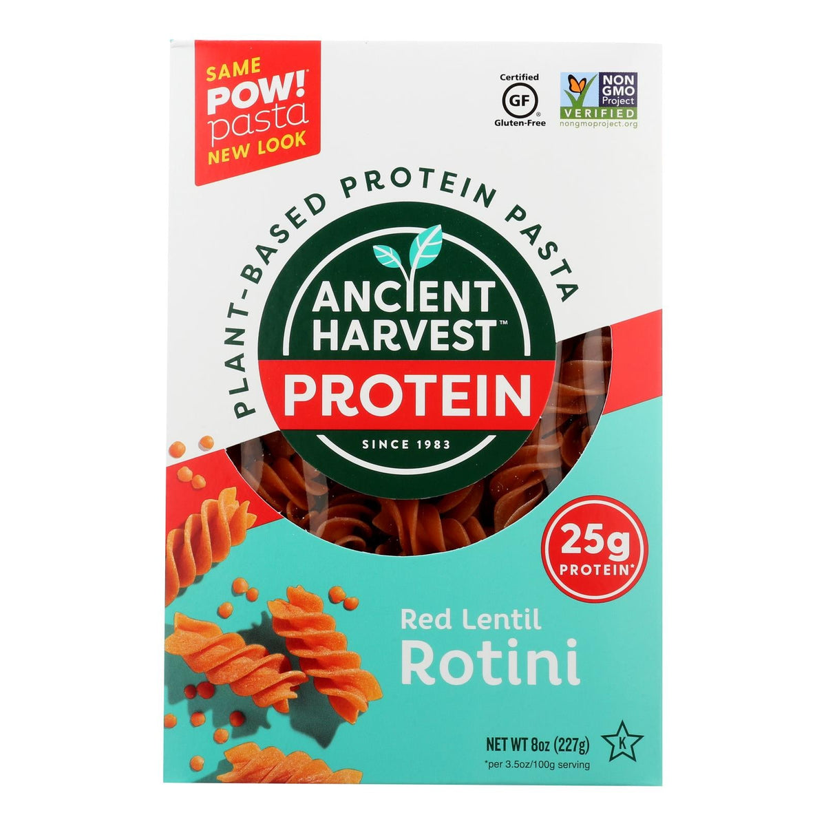 Ancient Harvest Red Lentil & Quinoa Rotelle, GF, 8oz, 6pk