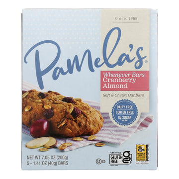 Pamela's Oat Choc Chip Peanut Butter Bars, 6-Pack, 1.41 oz
