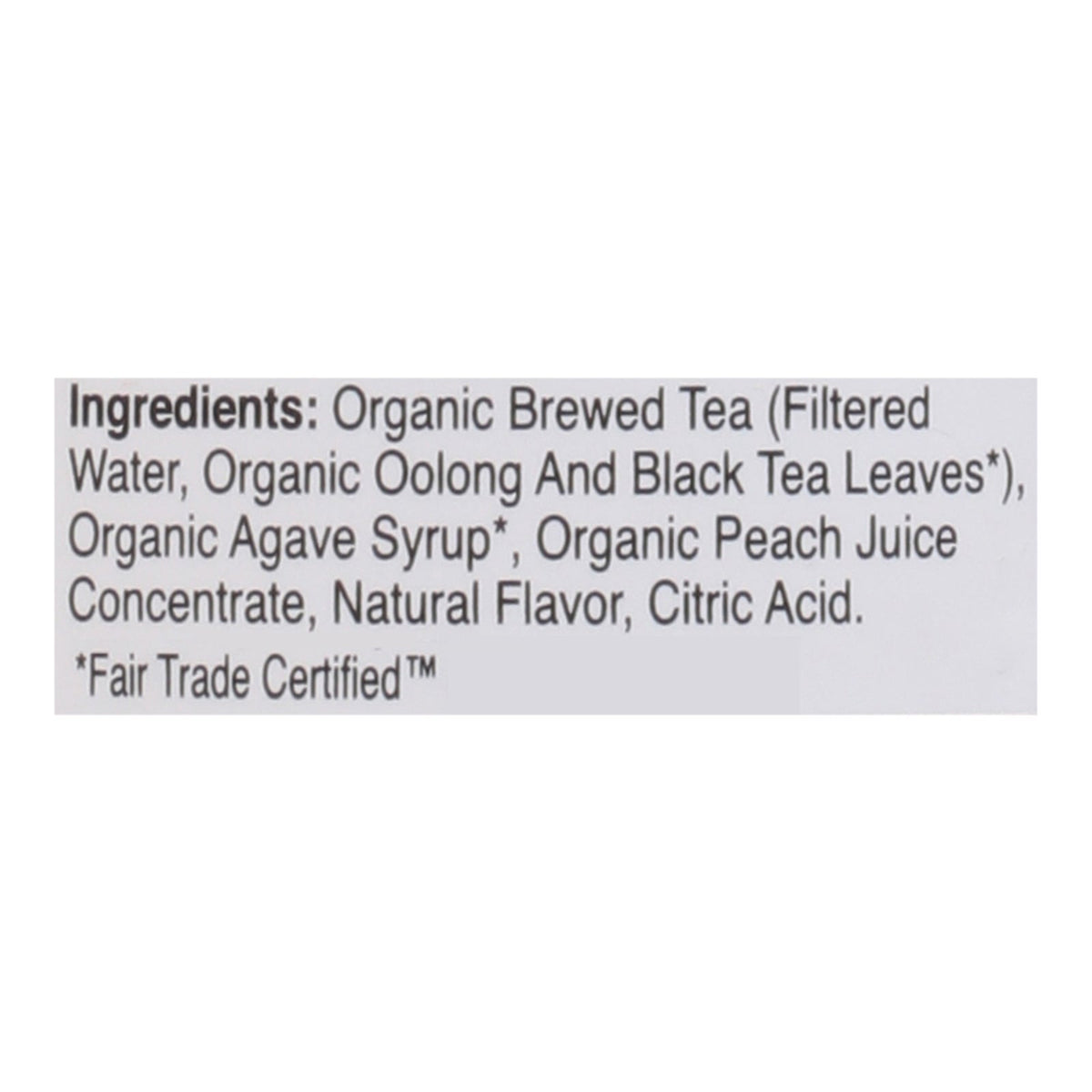 Just Ice Tea - Tea Og2 Peach Oolong - CS of 12-16 FZ