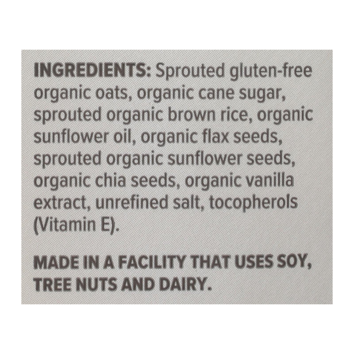 Sprouted Oat Granola Vanilla Chia - 6 Pack of 11 Oz