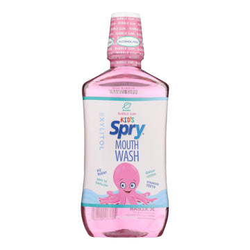 Spry Mouth Wash - Bubble Gum - Kid - 16 Fl Oz