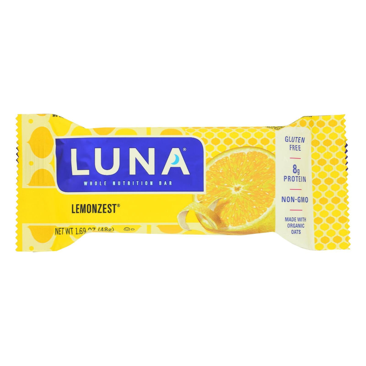 Luna Bar Organic Lemon Zest, 15-Pack, 1.69 Oz Each