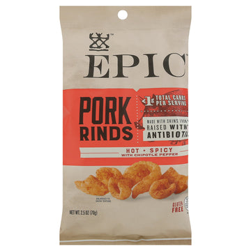 Epic - Pork Rinds Hot & Spicy - CS of 12-2.5 OZ