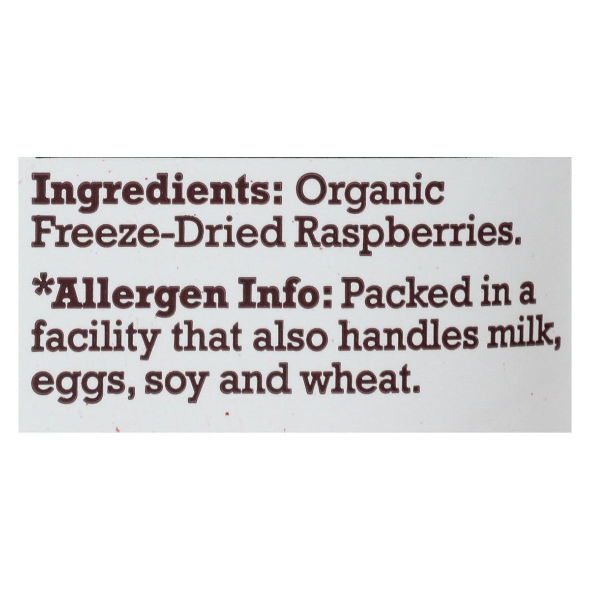 Natierra Freeze Dried - Raspberries - Case of 12 - 1.3 oz.
