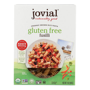 Jovial Organic Brown Rice Fusilli Pasta, 12oz (Case of 12)