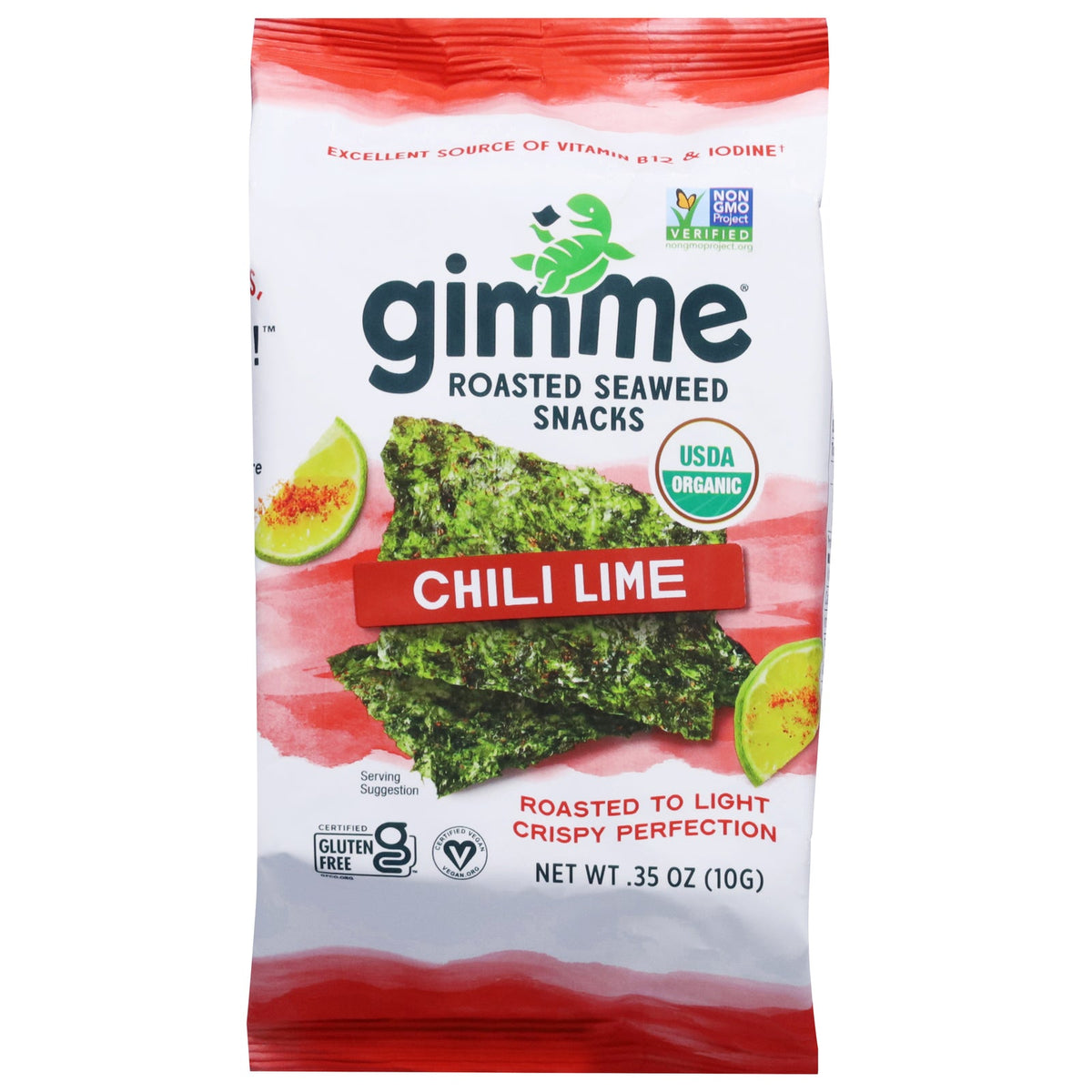 Gimme Seaweed Snacks - Chili Lime - 12 Pack