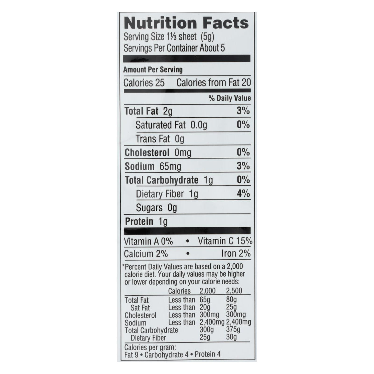 Gimme Organic Sea Salt Wraps - 10 Pack - 0.92 Oz