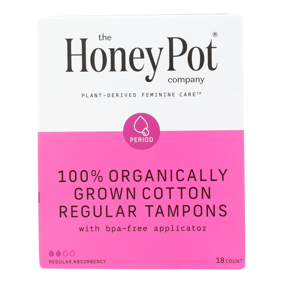 The Honey Pot - Tampon Reg Plst App Uscnt - EA of 1-18 CT