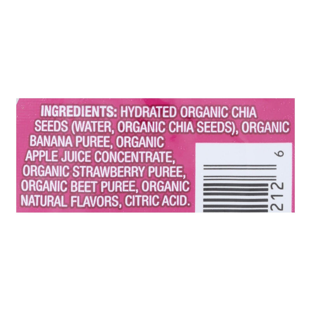 Chia Squeeze Snack - Strawberry Banana, 16 Pack, 3.5 oz