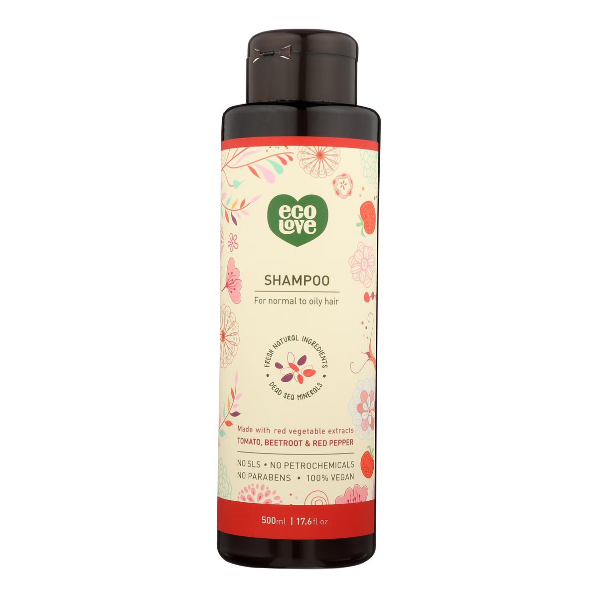 Ecolove Red Veggie Shampoo for Normal/Oily Hair - 17.6oz