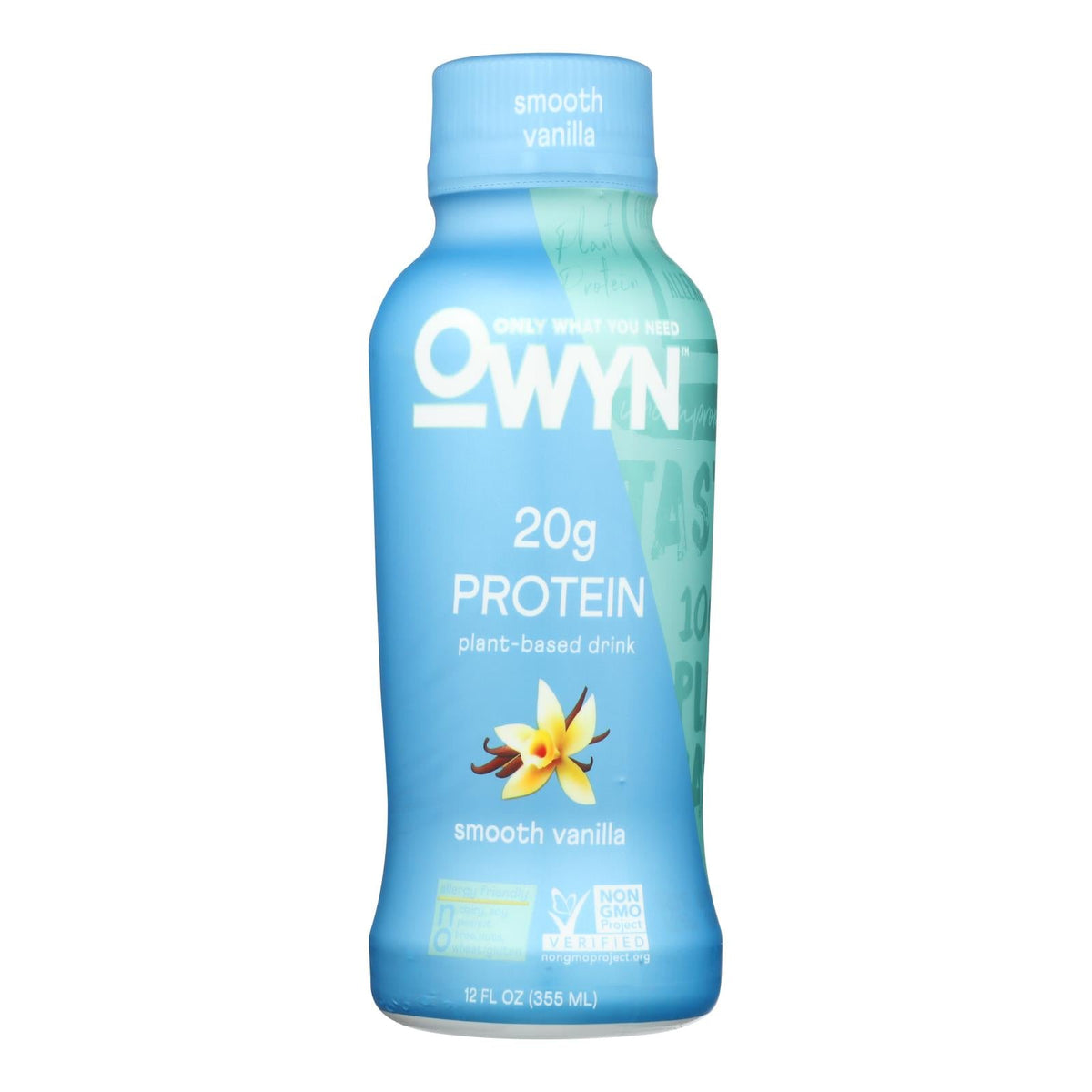 Only What You Need - Plant Based Protein Shake - Vanilla - Case Of 12 - 12 Fl Oz.