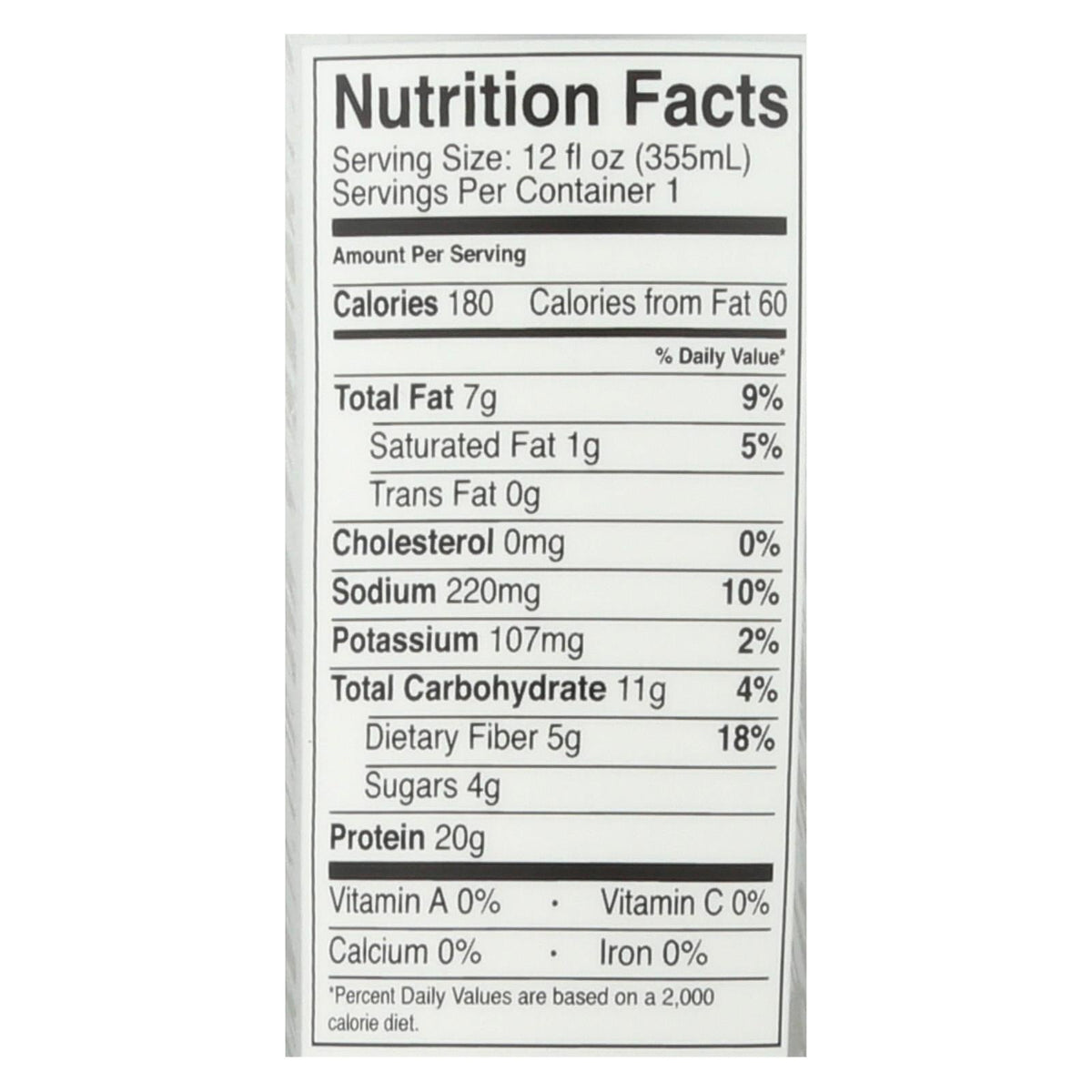 Only What You Need - Plant Based Protein Shake - Vanilla - Case Of 12 - 12 Fl Oz.