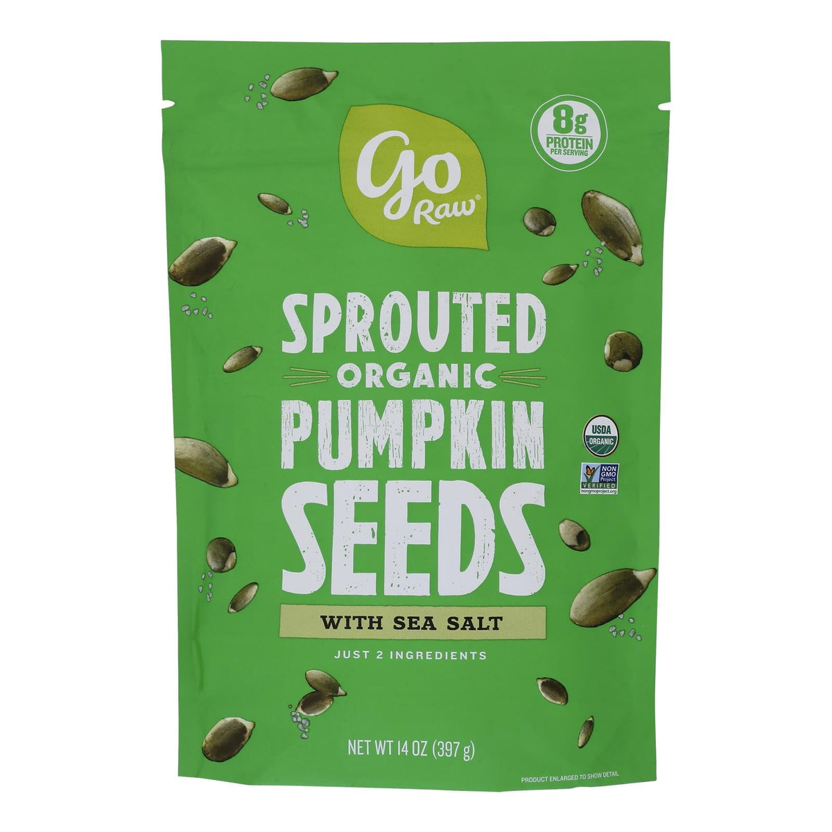 Go Raw Sprouted Pumpkin Seeds w/ Sea Salt, 6 Pack, 14 Oz