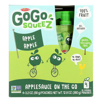 Gogo Squeeze Organic Apple Sauce - 12 Pack - 3.2 Oz