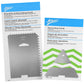 Ateco 1446 - 3 Sided Decorating Comb and 1447- 4 Sided Decorating Comb & Icing Smoother, 2 Pc Set,Silver