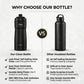 The Clean Hydration Co Insulated Bike Water Bottle 20 oz | Easy Clean Nozzle, Easy Squeeze Sports Bottle | BPA Free Cycling Bottle for Road & Mountain Biking, Gym & Travel