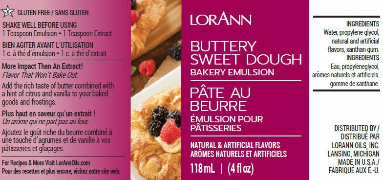LorAnn Oils Buttery Sweet Dough Bakery Emulsion, 4 fl. oz