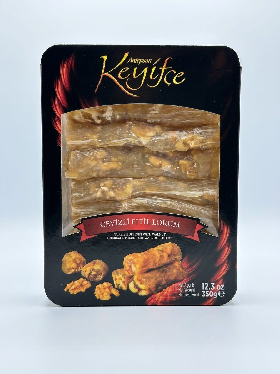 Antepsan Keyifce Cevizli Fitil Lokum 12.3 oz - Turkish Walnut Delight
