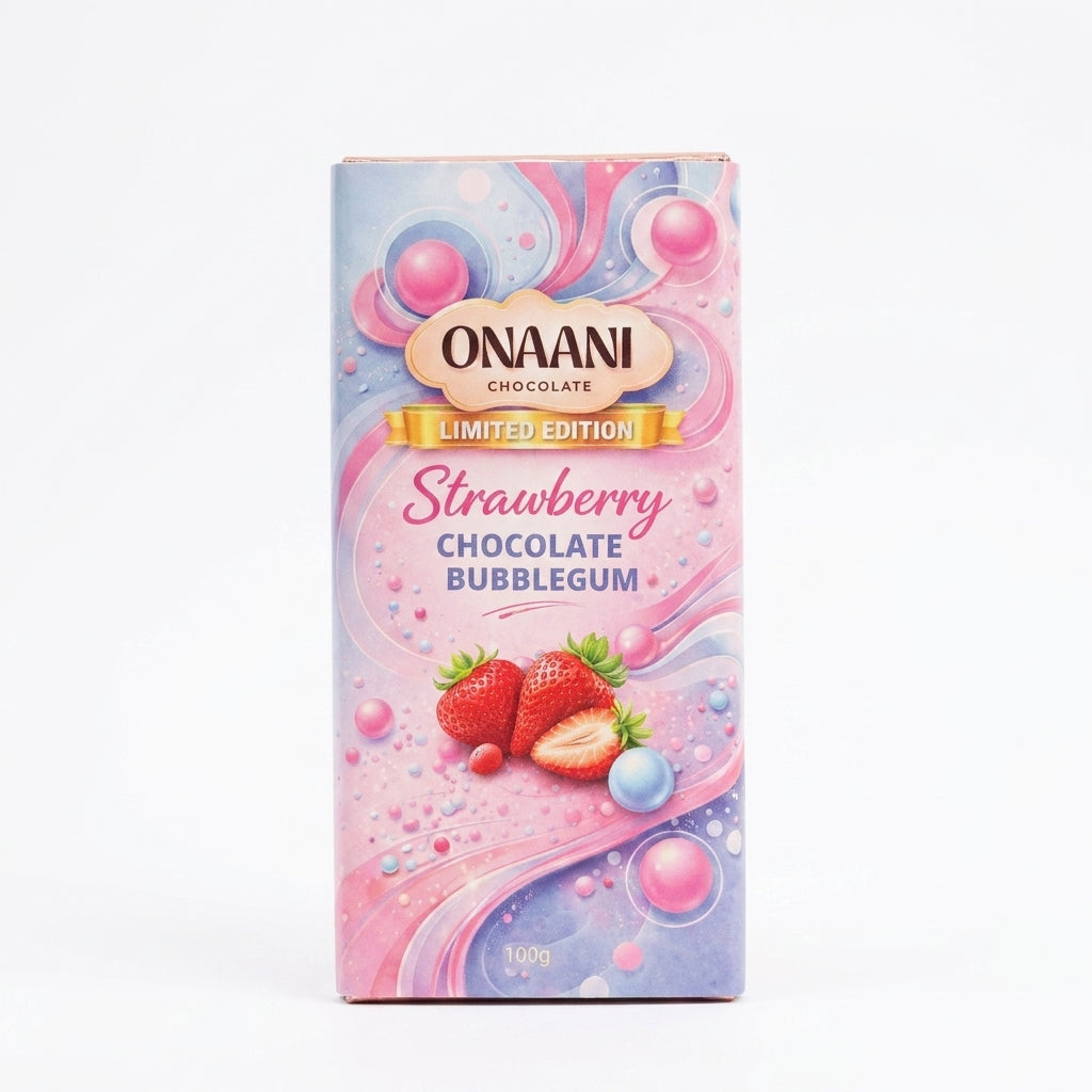 Onaani Strawberry Chocolate Bubblegum 100g - Limited Edition
