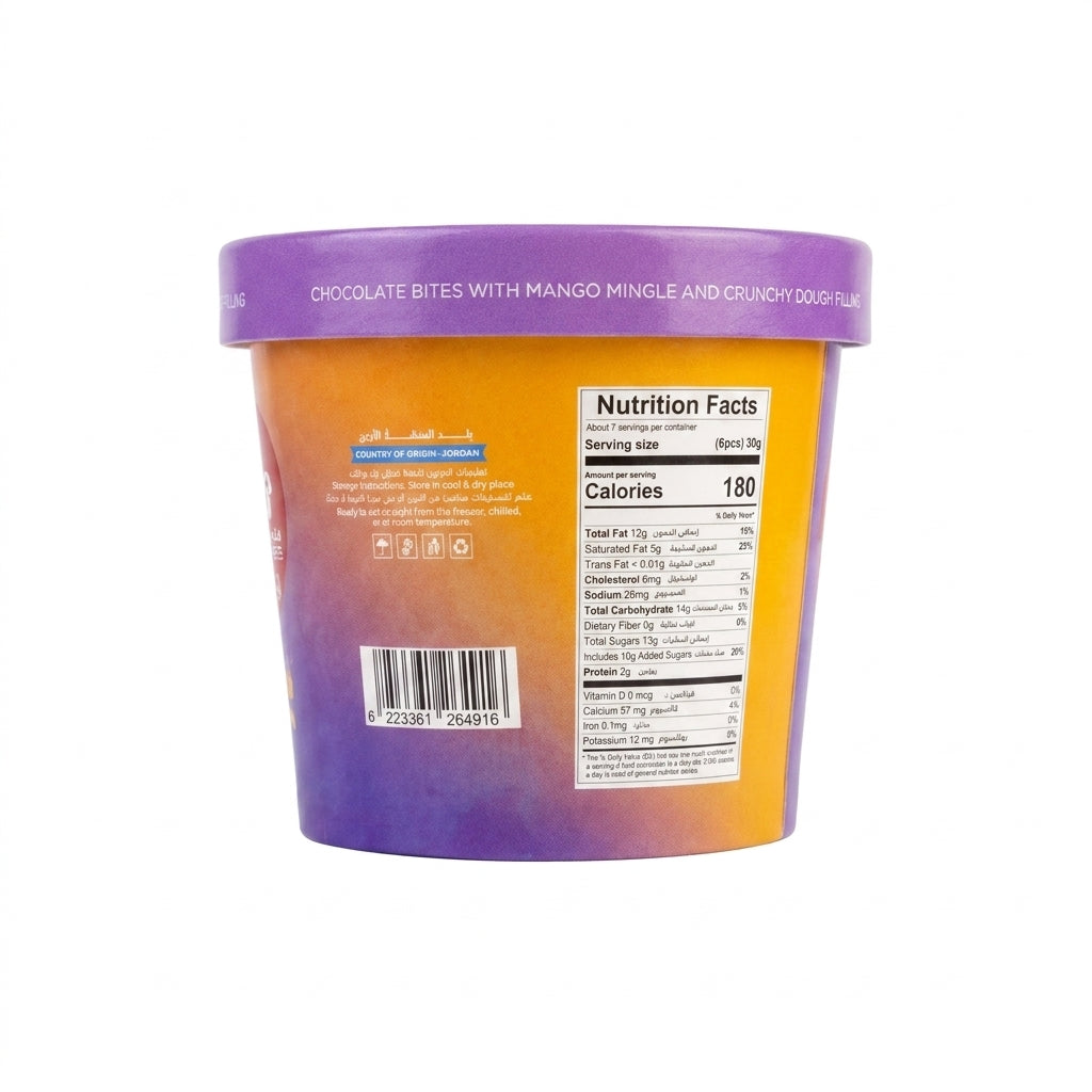 Choco Lake Frozen or Chilled Chocolate 200g - Mango Mingle Cookie Dough