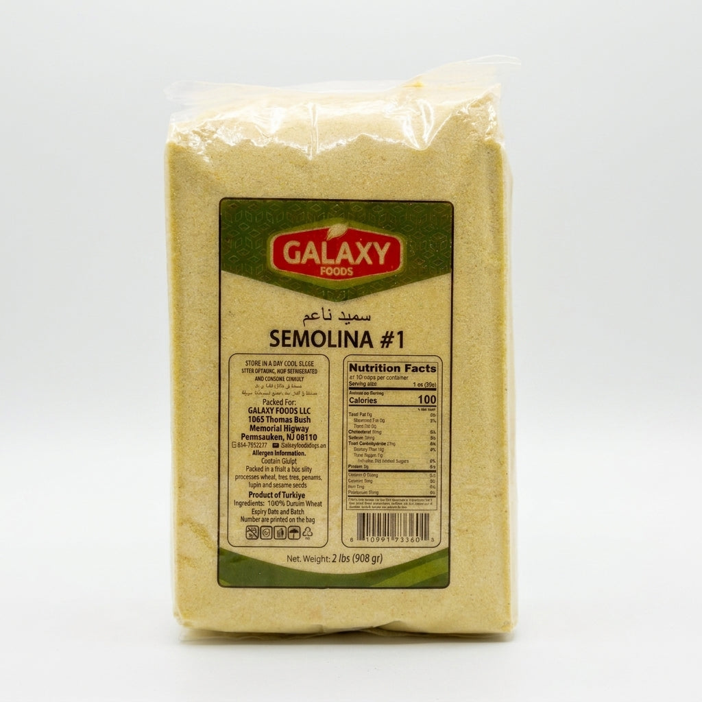 Galaxy Foods Semolina #1 2 lbs - Premium Turkish Durum Wheat