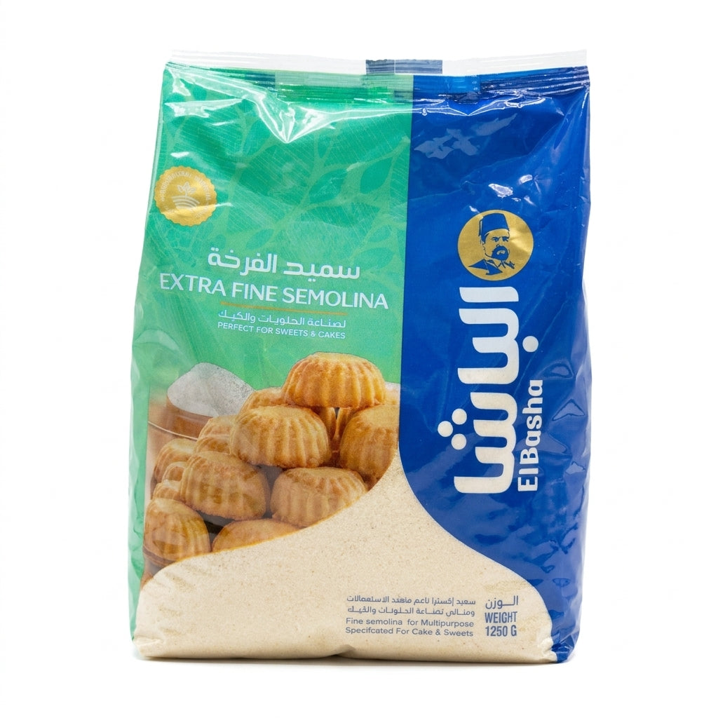 El Basha Extra Fine Semolina 1250g - Perfect for Sweets & Cakes