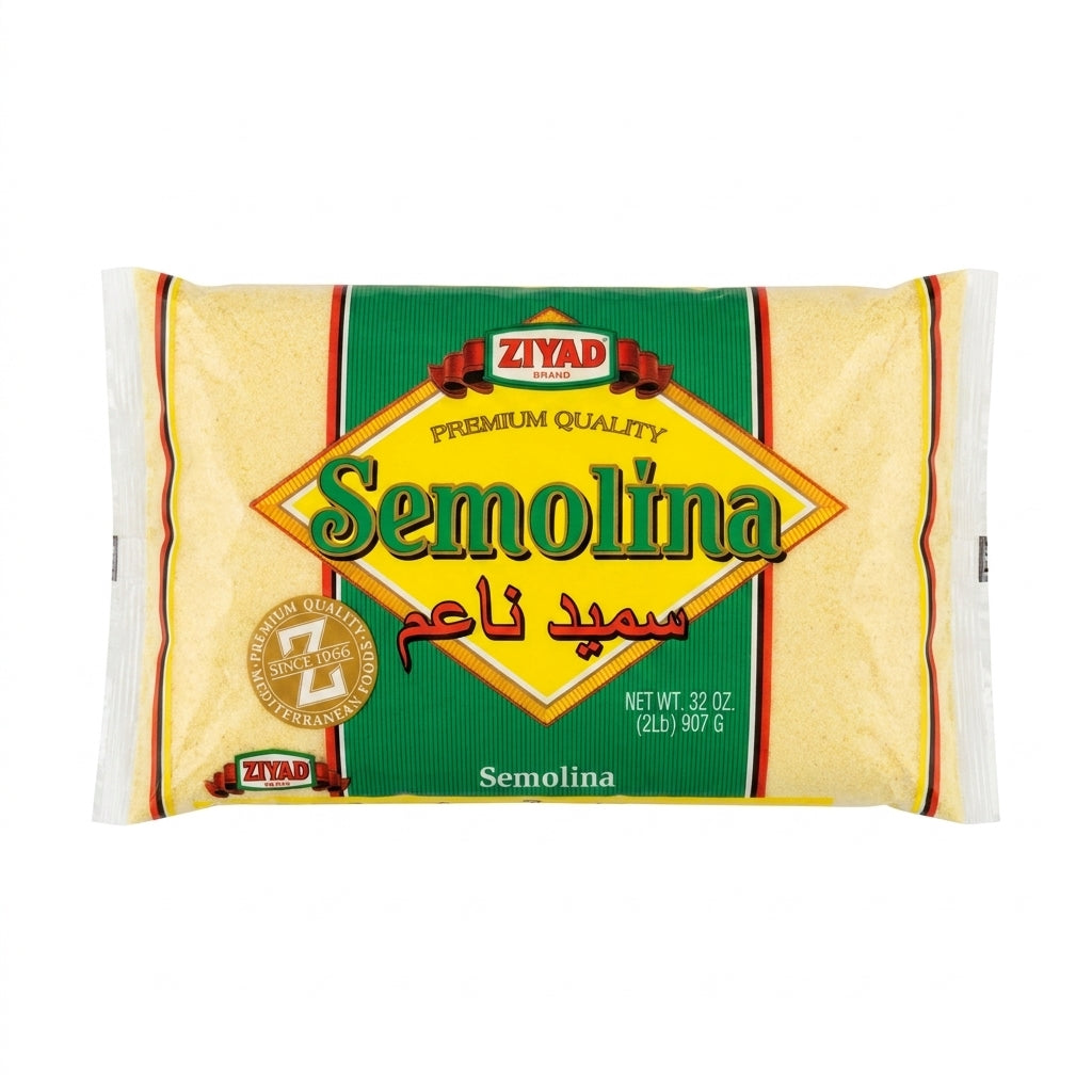 Ziyad Semolina 32 oz - Premium Quality Mediterranean Wheat Flour