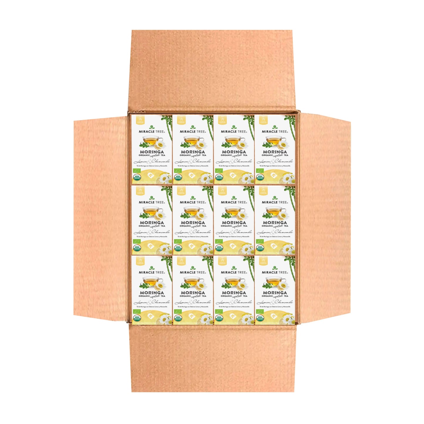 Organic Moringa Tea - Lemon & Chamomile - Caffeine-Free Herbal Tea