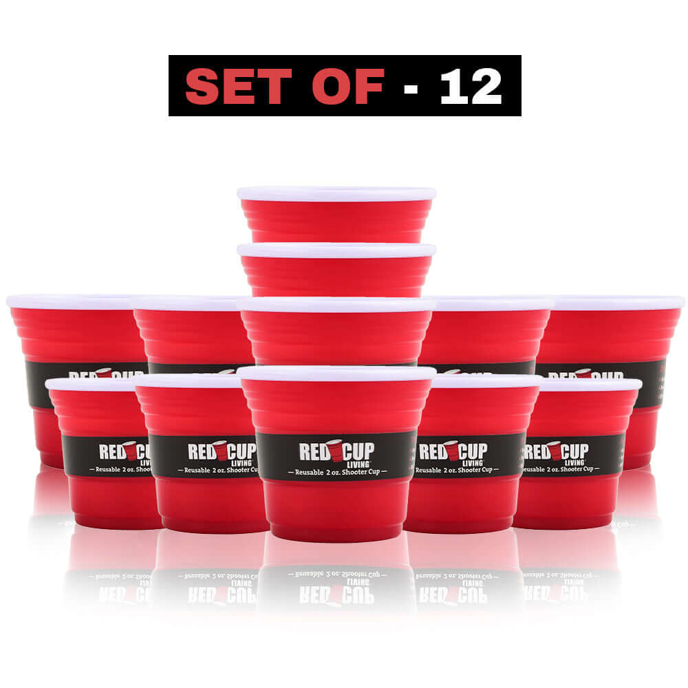 Redcupliving Reusable 2 oz Red Shot Cup