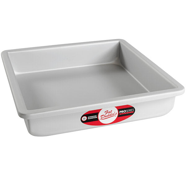 Fat Daddio's Square Aluminum Pans, 14/16-Gauge Hard Anodized Aluminum, Galvanized Steel, Choose from 30 Sizes