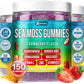 Sea Moss Gummies | Strawberry Flavor Vegan Gummies | Extra Rich 9-in-1 Formulation with Irish Sea Moss, Elderberry, Bladderwrack, Burdock, Ashwagandha, Maca, Zinc, B12 | Energy & Immune Support