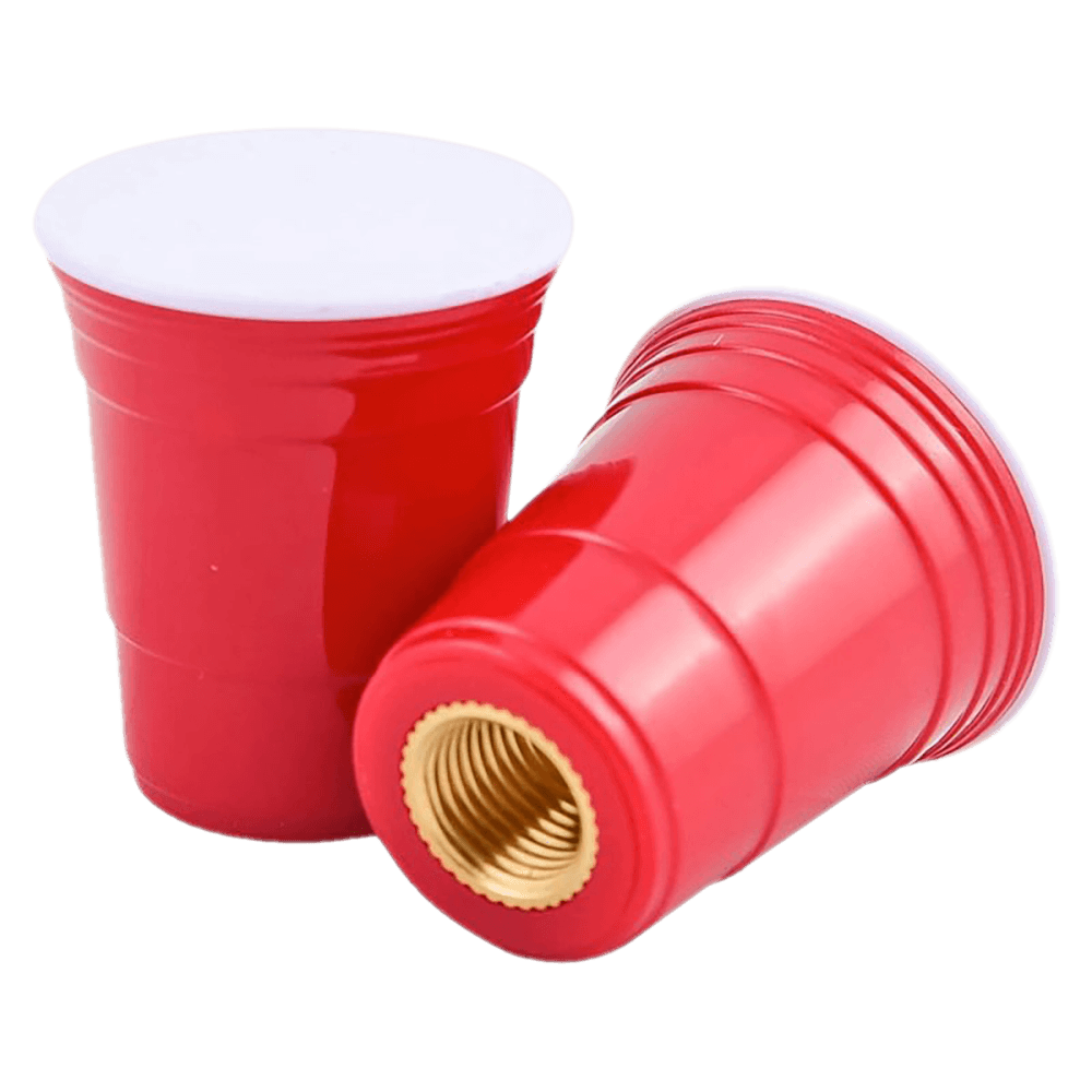 Redcupliving Red Tire Valve Stem Caps (Set of 2)