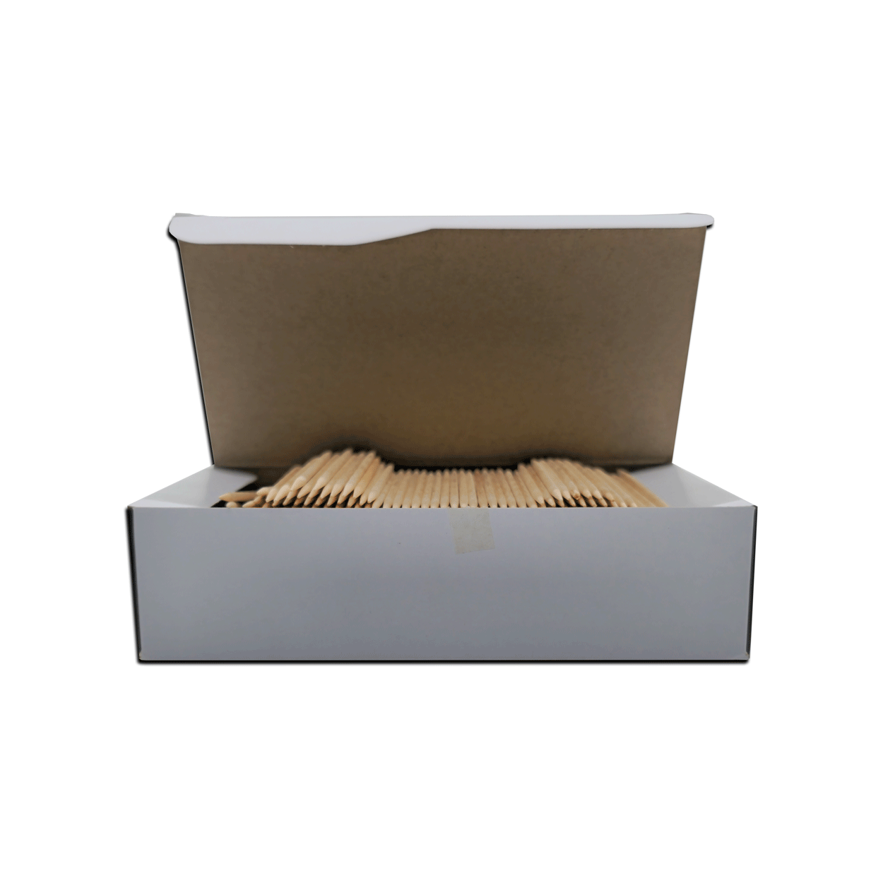 1000 Qty Double Point Birchwood Toothpicks In Cardboard Reusable Box BiteMyWood Brand