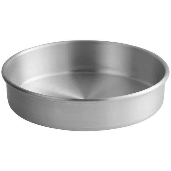 Round Straight-Sided Aluminum Cake Pans - 2" high - Choose Diameter from 3" to 16"