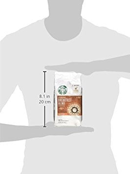Starbucks Breakfast Blend Ground Coffee, 12oz, 1 Count, Model 206250