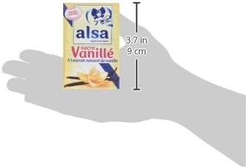 Alsa Vanilla Flavored Sugar with Natural Extract, 12 x 7.5 g Pack