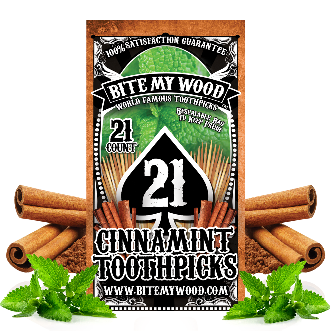 Flavored Birchwood Toothpicks Variety Pack, 21-Count Resealable Bags