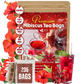 Hibiscus Dried Flowers, Tea Bags, 100% Natural, Pure from Hibiscus Flowers. Loose Flower Hibiscus Herbal Tea. Hibiscus Flower Tea. No Sugar, No Caffeine, No Gluten, Vegan.