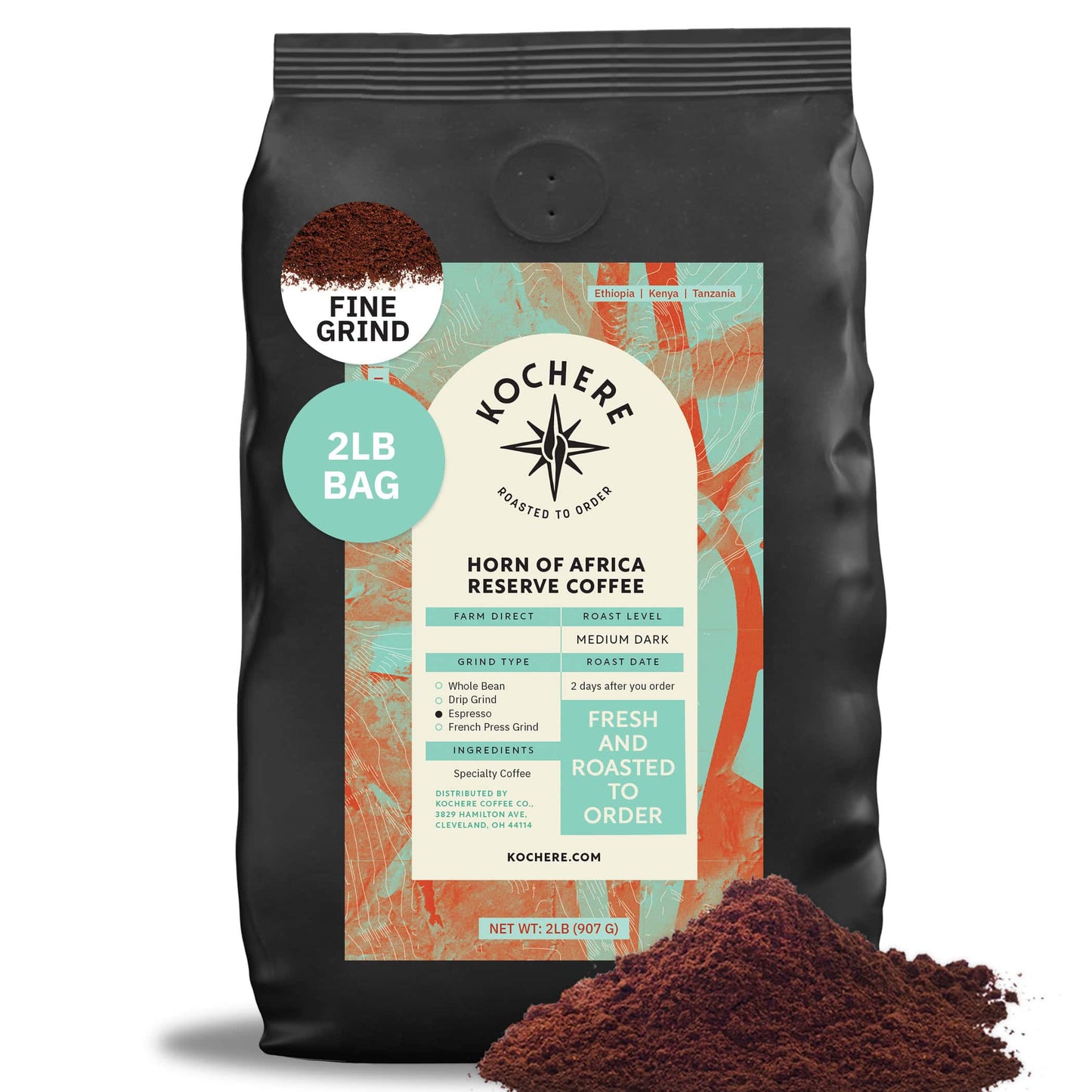 Kochere Coffee Horn of Africa Reserve Signature Espresso Blend - Medium-Dark Roast