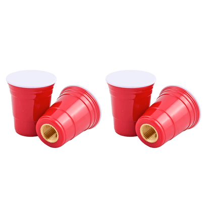 Redcupliving Red Tire Valve Stem Caps (Set of 2)