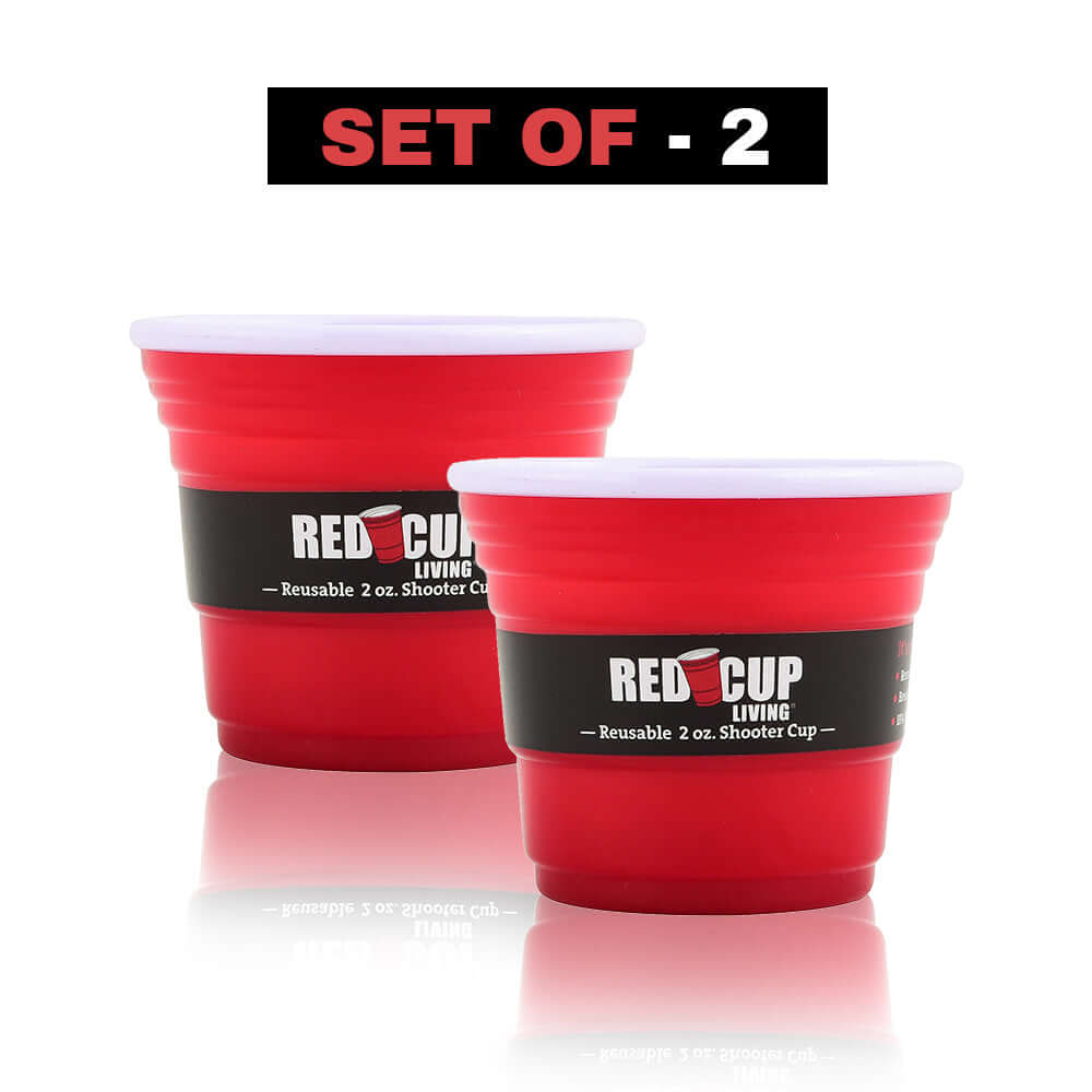 Redcupliving Reusable 2 oz Red Shot Cup