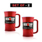 Redcupliving 24oz Reusable Red Plastic Beer Mug